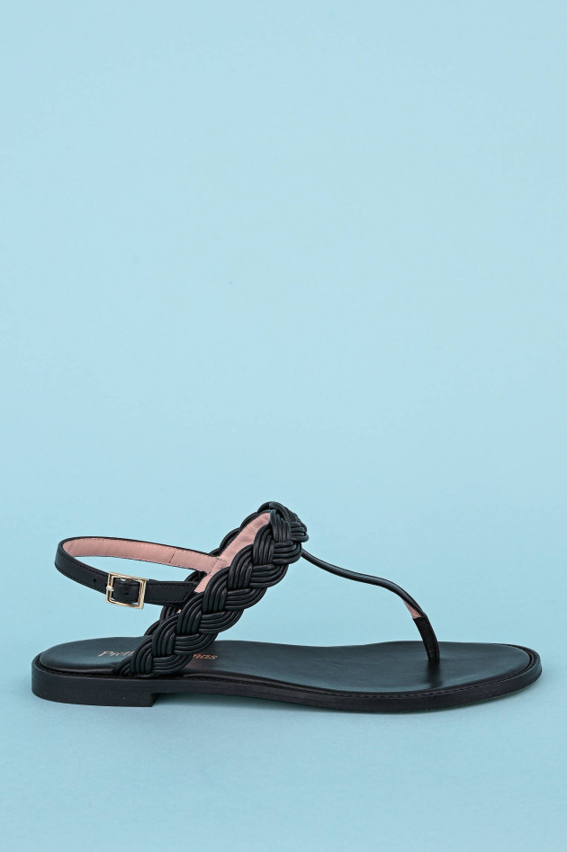 Pretty Ballerinas Sandale mit Flecht-Details in Schwarz