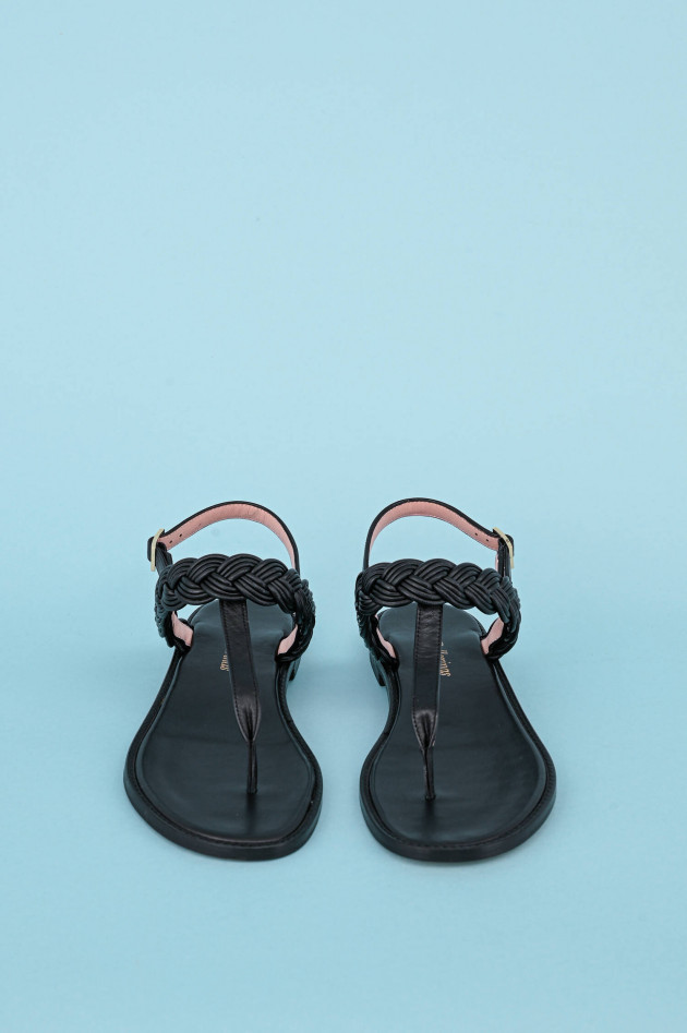 Pretty Ballerinas Sandale mit Flecht-Details in Schwarz