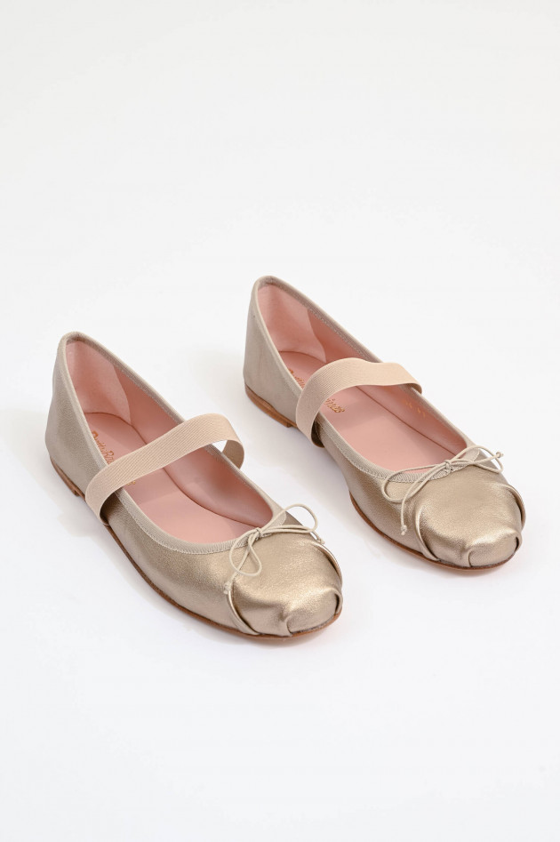 Pretty Ballerinas Ballerina AMI mit Riemen in Goldrose