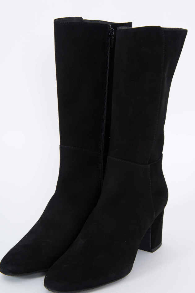 Pretty Ballerinas Veloursleder Stiefel in Schwarz