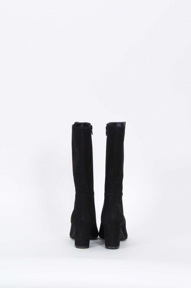Pretty Ballerinas Veloursleder Stiefel in Schwarz