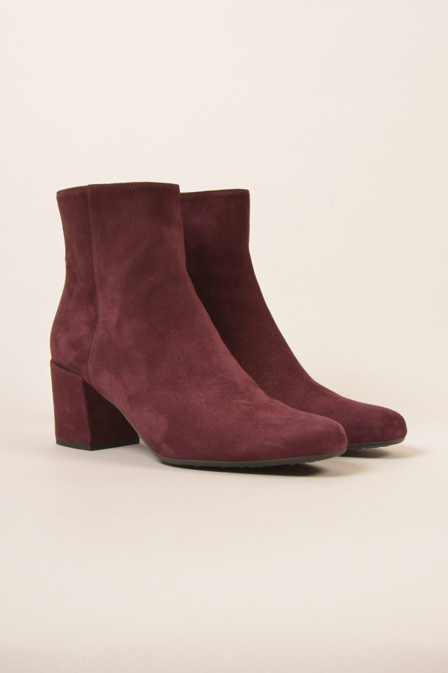 Pretty Ballerinas Stiefelette aus Veloursleder in Bordeaux