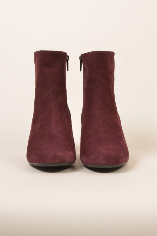 Pretty Ballerinas Stiefelette aus Veloursleder in Bordeaux