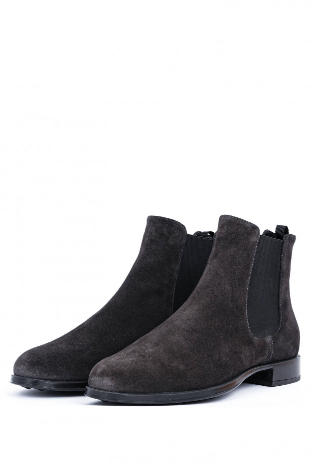 Pretty Ballerinas Chelsea-Boot aus Veloursleder in Anthrazit