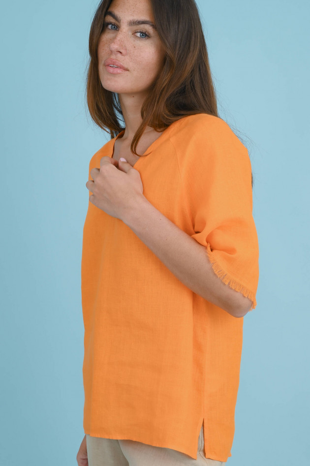 Princess goes Hollywood Leinenbluse mit Fransen in Orange