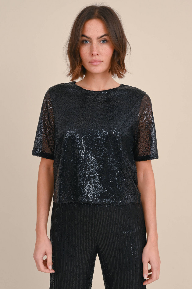 Princess goes Hollywood Blusenshirt mit Pailletten in Schwarz
