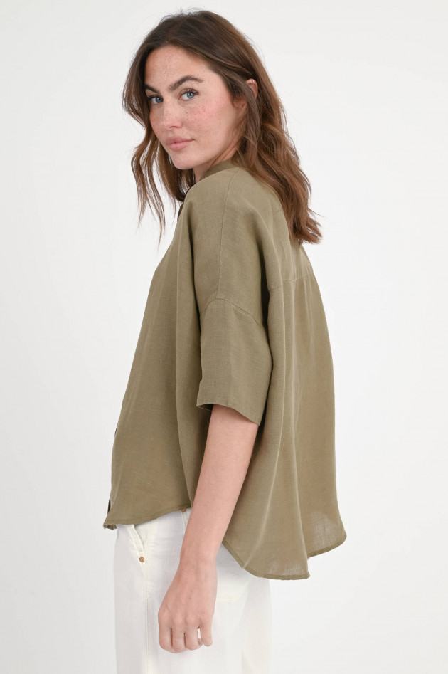 Princess goes Hollywood Loose-Bluse aus Leinen in Forest Night