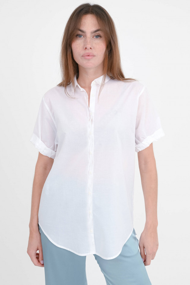 Princess goes Hollywood Kurzarm Bluse mit dekorativen Arm-Detail in Weiß