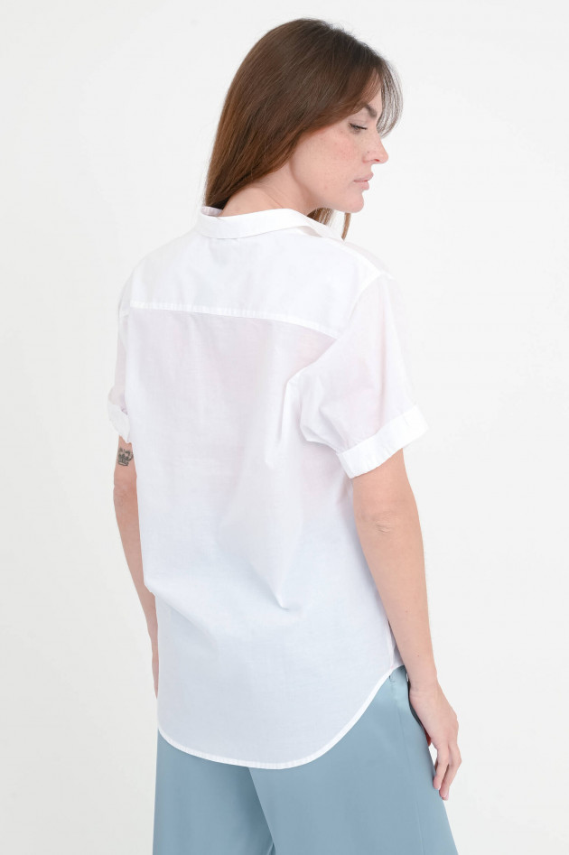 Princess goes Hollywood Kurzarm Bluse mit dekorativen Arm-Detail in Weiß