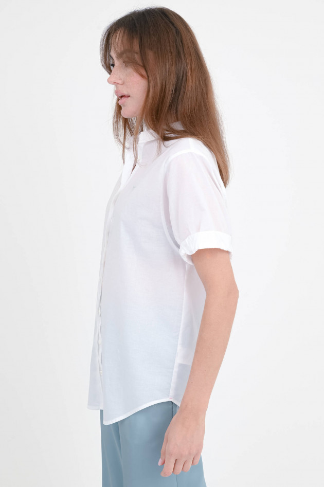 Princess goes Hollywood Kurzarm Bluse mit dekorativen Arm-Detail in Weiß