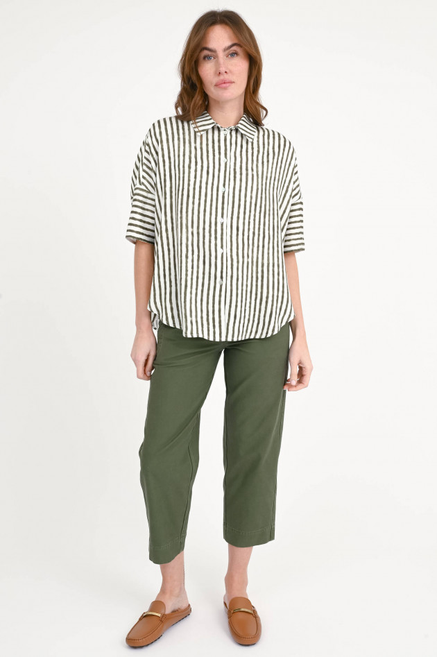 Princess goes Hollywood Oversize-Bluse in Grün/Weiß