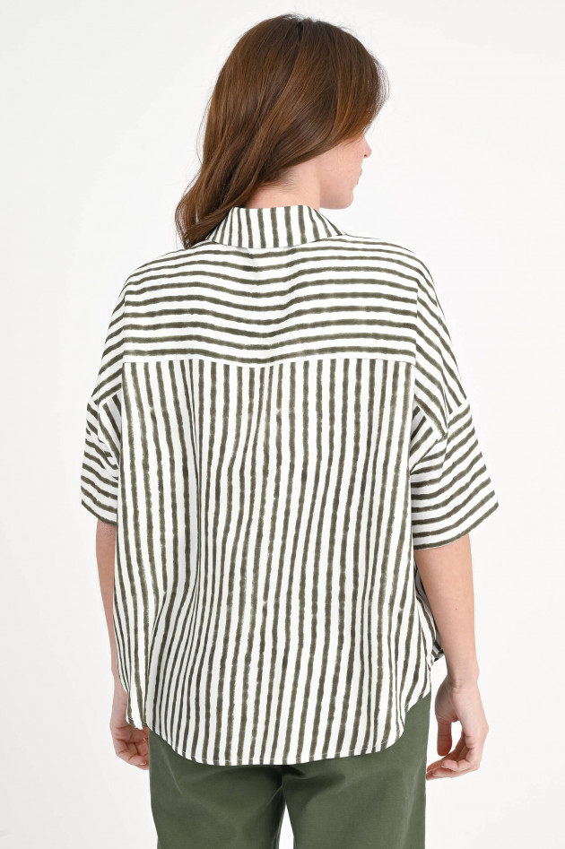 Princess goes Hollywood Oversize-Bluse in Grün/Weiß