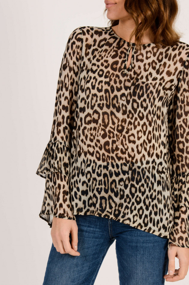 Princess goes Hollywood Bluse mit Rüschen und Leoprint 