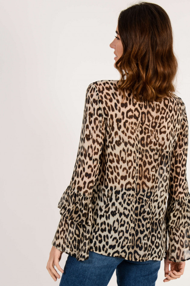 Princess goes Hollywood Bluse mit Rüschen und Leoprint 