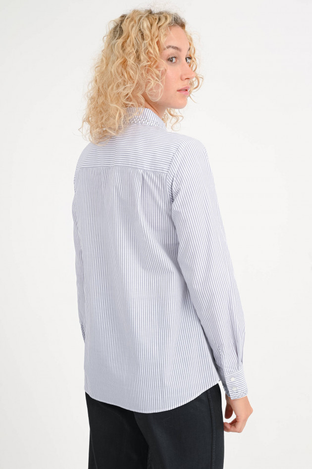Princess goes Hollywood Gestreifte Bluse aus Baumwolle in Grau/Weiß
