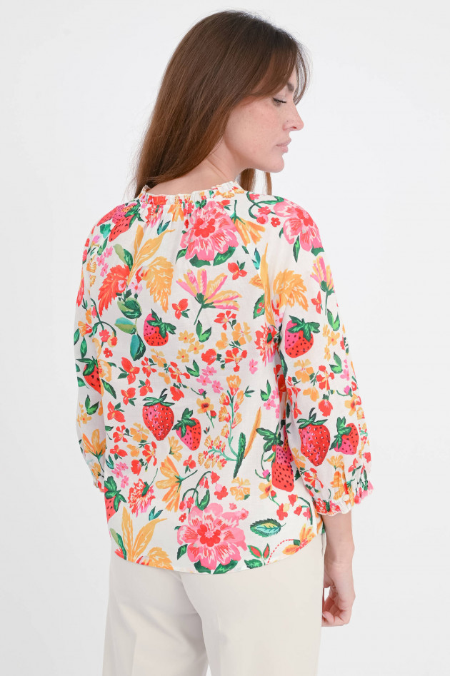 Princess goes Hollywood Bluse mit Rüschenkragen in Weiß/Multicolor