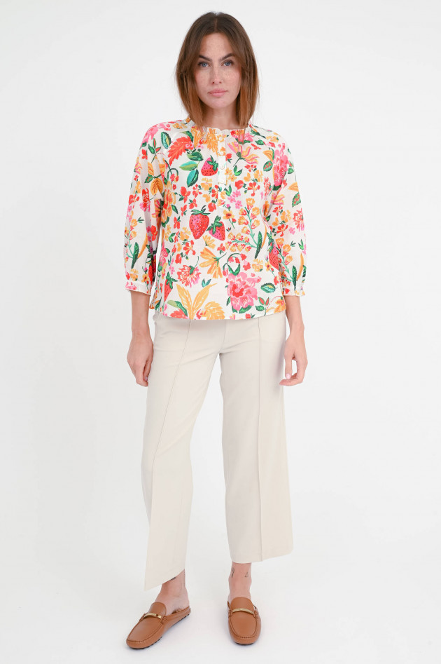 Princess goes Hollywood Bluse mit Rüschenkragen in Weiß/Multicolor