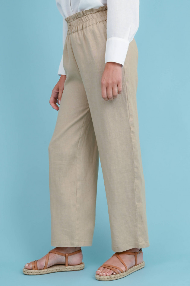 Princess goes Hollywood Leinen Paperbag Hose in Beige