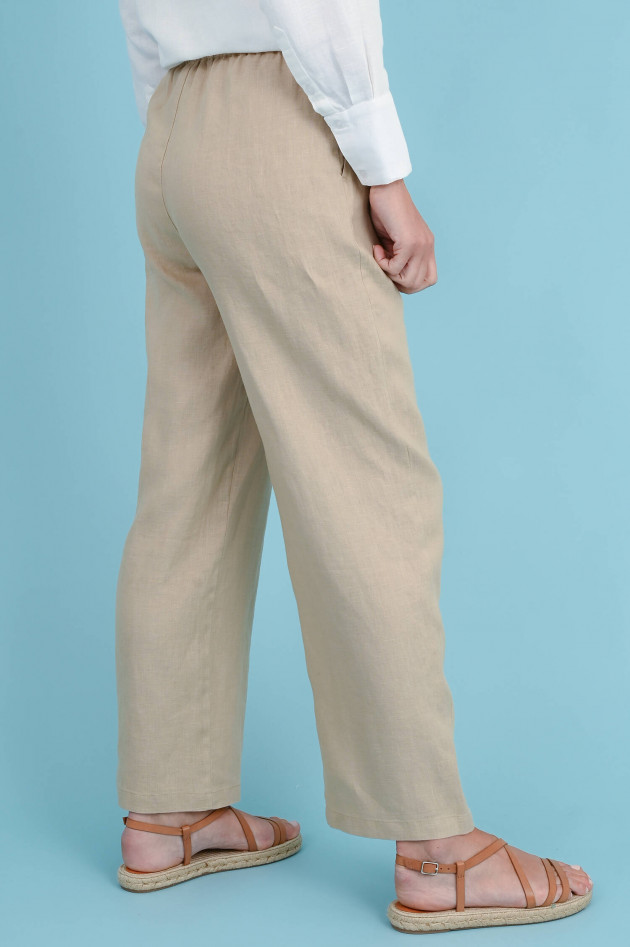 Princess goes Hollywood Leinen Paperbag Hose in Beige