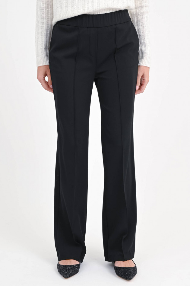 Princess goes Hollywood Weite Hose mit gesteppter Bundfalte in Schwarz