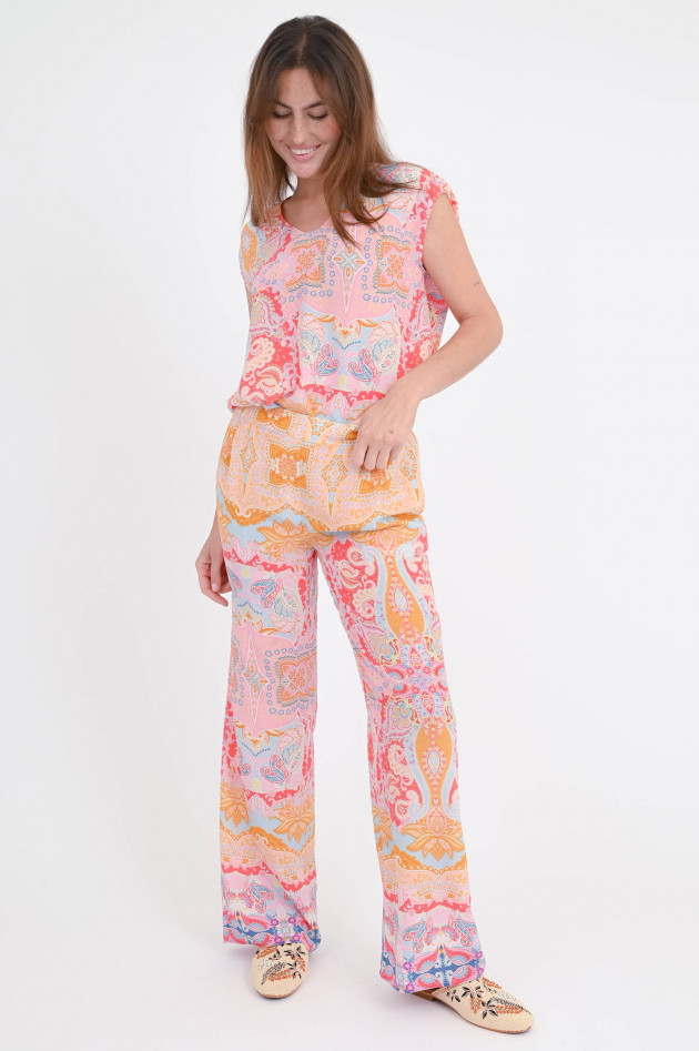 Princess goes Hollywood Seidenhose mit All-Over-Print in Multicolor