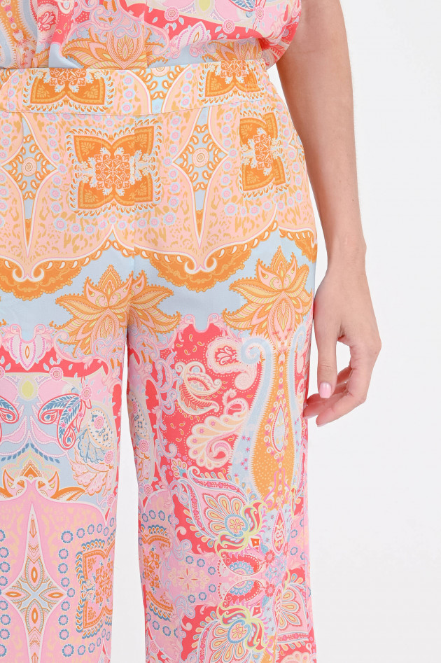 Princess goes Hollywood Seidenhose mit All-Over-Print in Multicolor