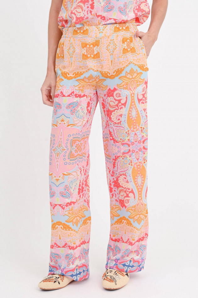 Princess goes Hollywood Seidenhose mit All-Over-Print in Multicolor
