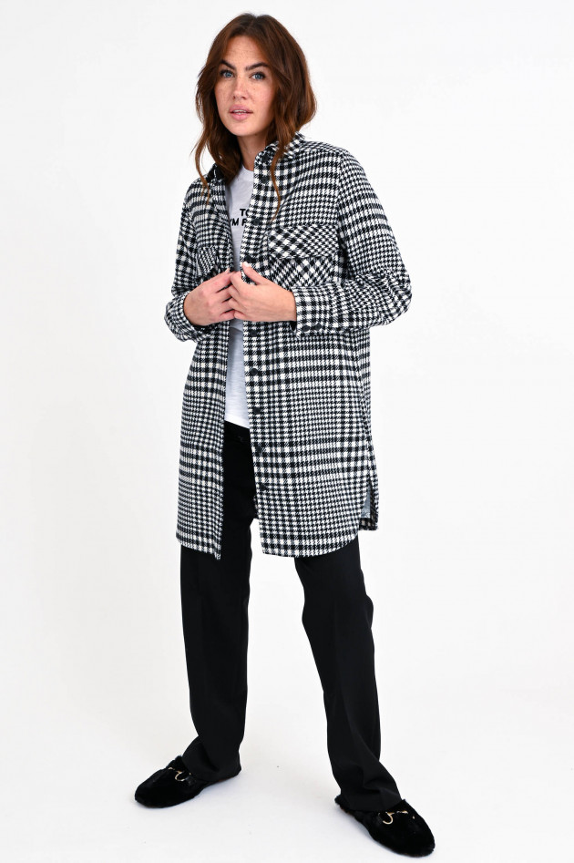 Princess goes Hollywood Kariertes Overshirt in Schwarz/Weiß