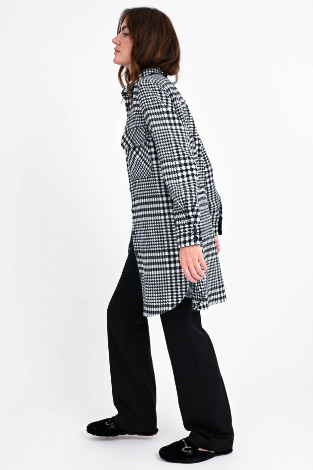 Princess goes Hollywood Kariertes Overshirt in Schwarz/Weiß