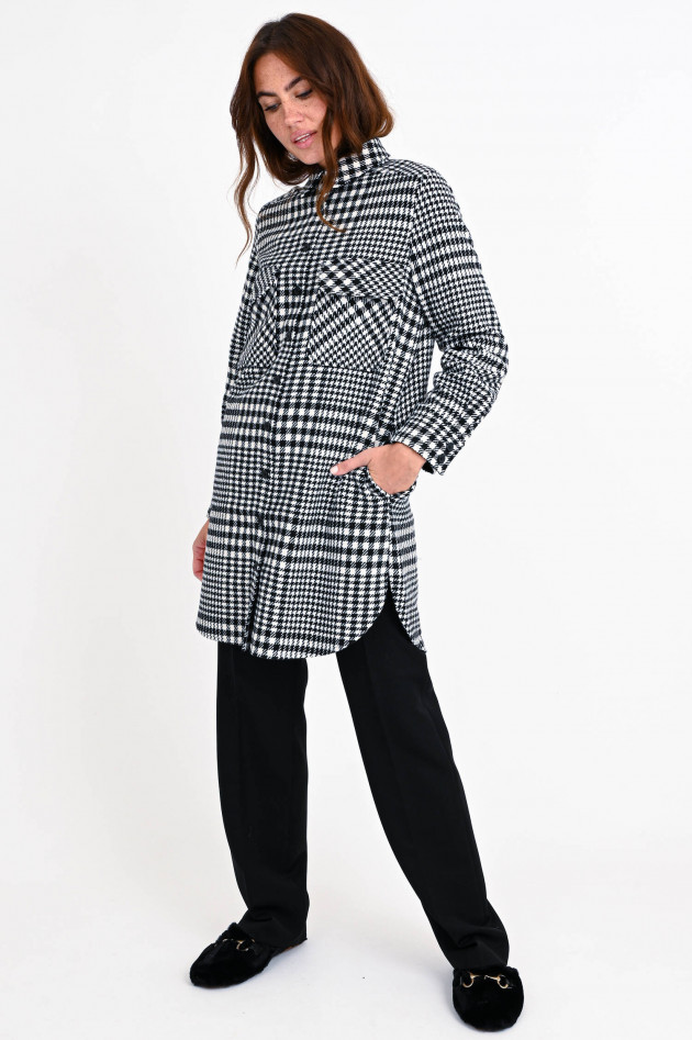 Princess goes Hollywood Kariertes Overshirt in Schwarz/Weiß