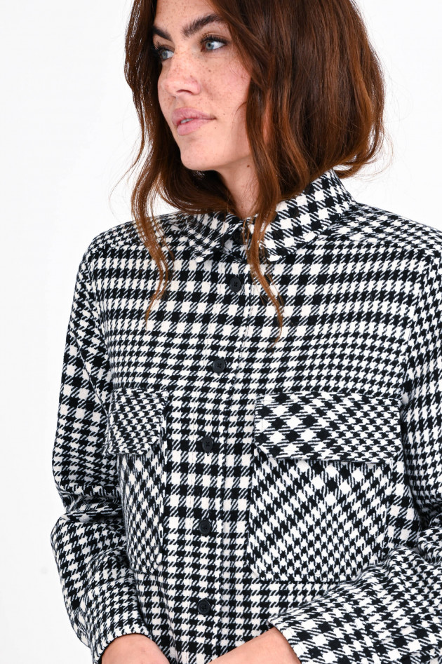Princess goes Hollywood Kariertes Overshirt in Schwarz/Weiß