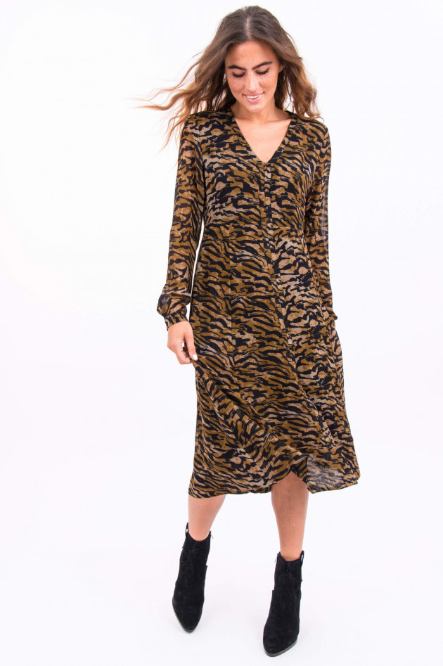 Princess goes Hollywood Midi-Kleid im Animal-Design in Oliv/Schwarz