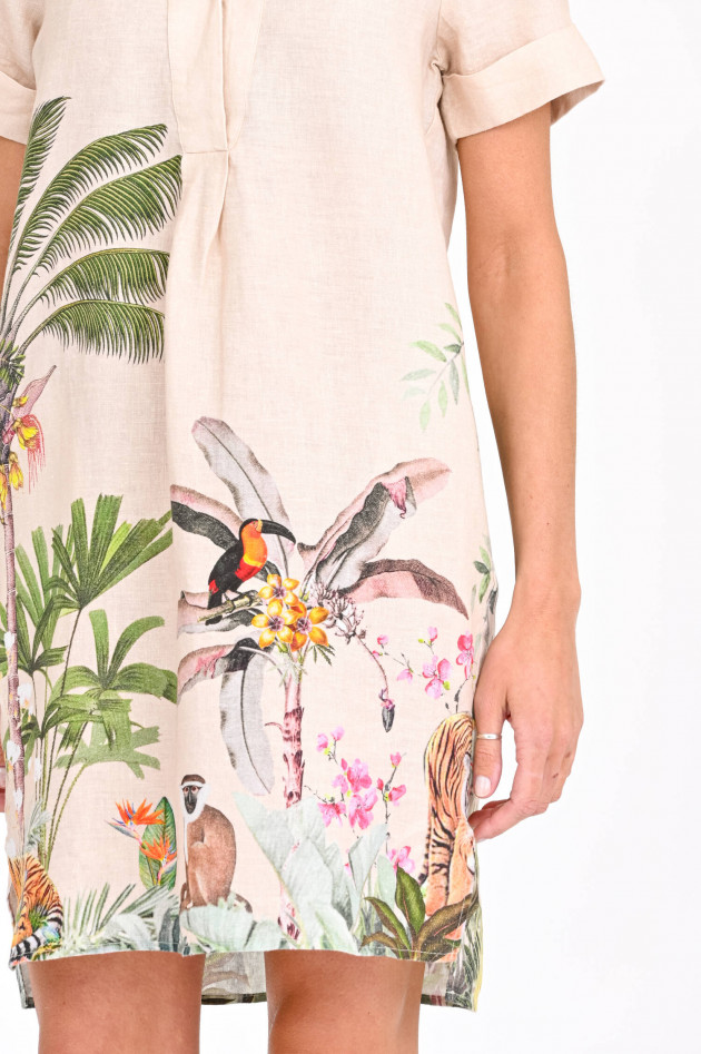 Princess goes Hollywood Kleid mit Dschungel-Print in Beige/Multicolor