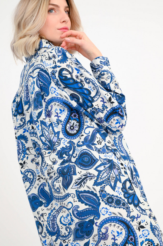 Princess goes Hollywood Kleid mit Paisley Muster in Blau/Weiß