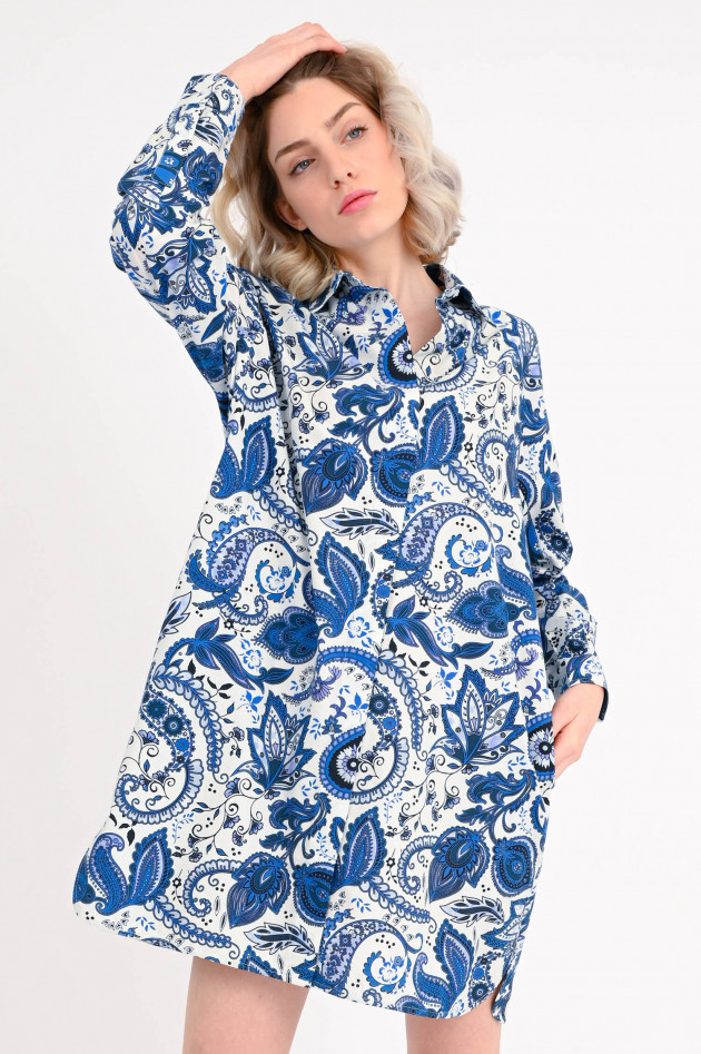 Princess goes Hollywood Kleid mit Paisley Muster in Blau/Weiß