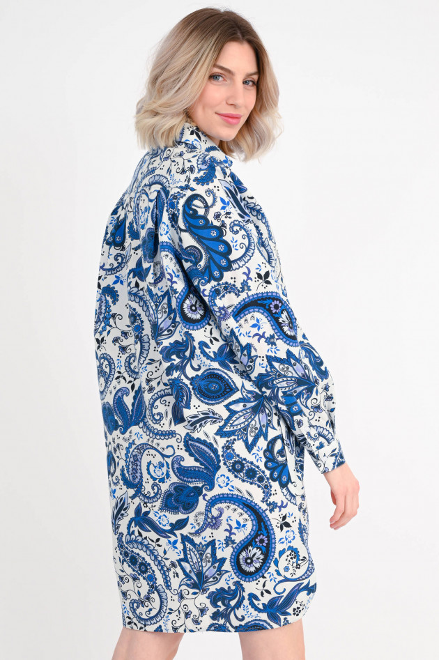 Princess goes Hollywood Kleid mit Paisley Muster in Blau/Weiß