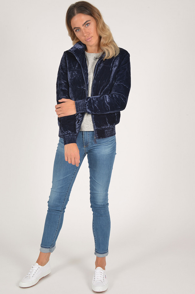 Princess goes Hollywood Jacke mit Samtoptik in Navy