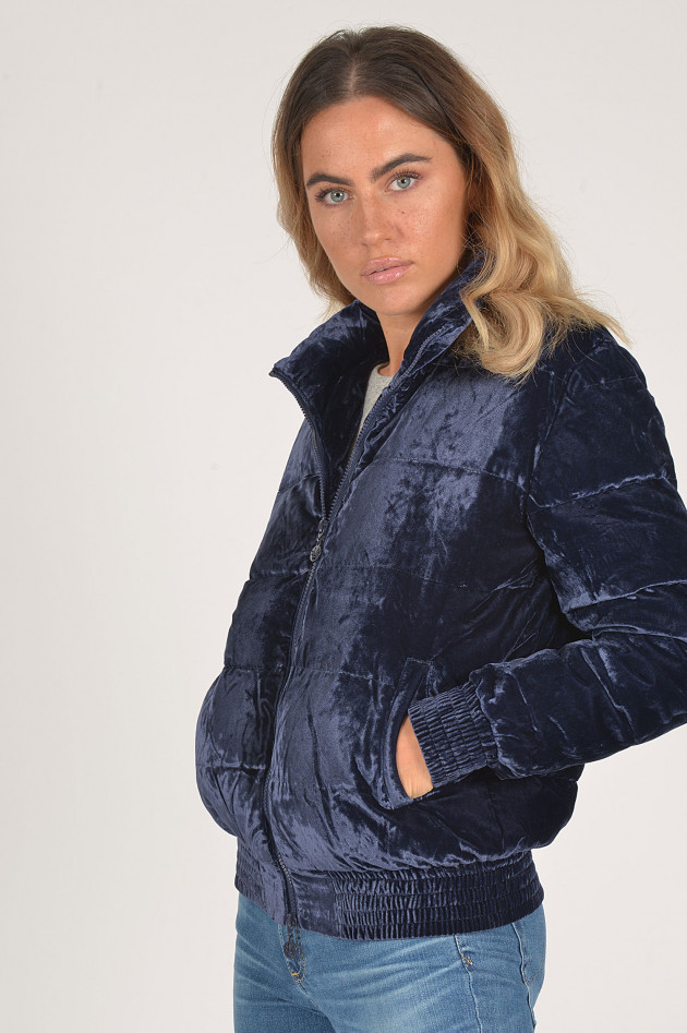 Princess goes Hollywood Jacke mit Samtoptik in Navy