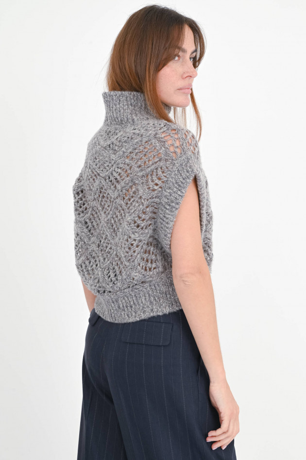 Princess goes Hollywood Pullunder aus Woll-Cashmere-Mix in Grau/Gold