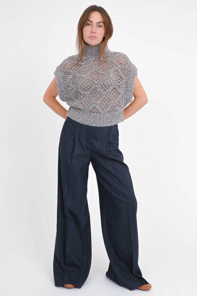 Princess goes Hollywood Pullunder aus Woll-Cashmere-Mix in Grau/Gold