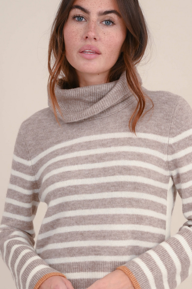 Princess goes Hollywood Rollkragenpullover aus Merinowolle in Beige/Creme