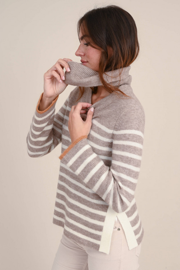 Princess goes Hollywood Rollkragenpullover aus Merinowolle in Beige/Creme