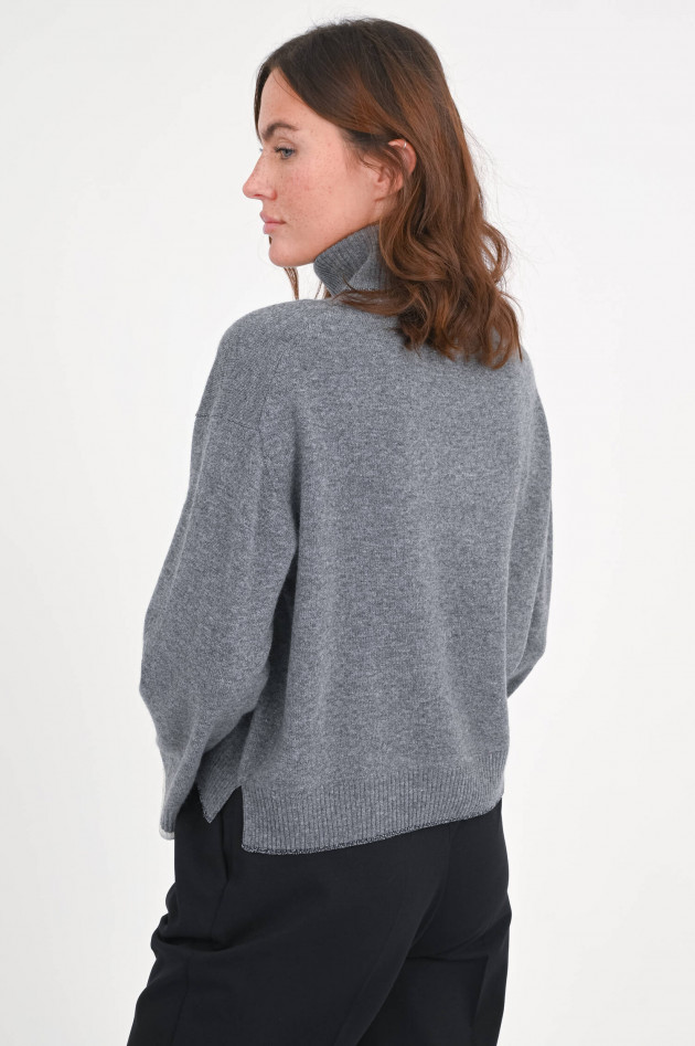 Princess goes Hollywood Rollkragenpullover mit Glitzerdetails in Grau