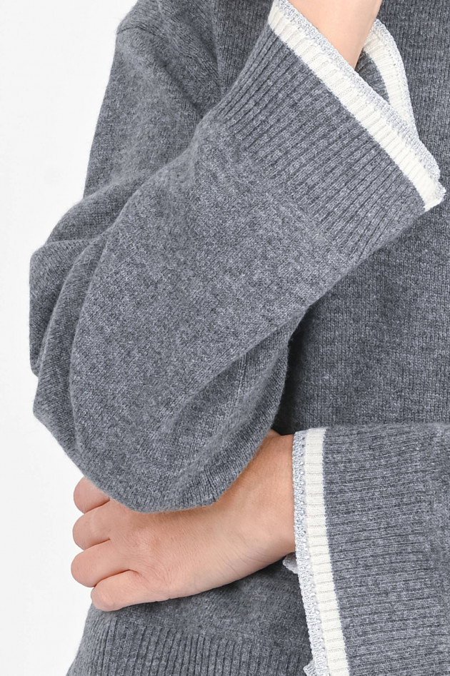 Princess goes Hollywood Rollkragenpullover mit Glitzerdetails in Grau