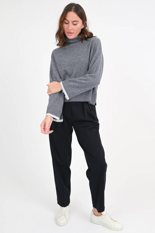 Princess goes Hollywood Rollkragenpullover mit Glitzerdetails in Grau