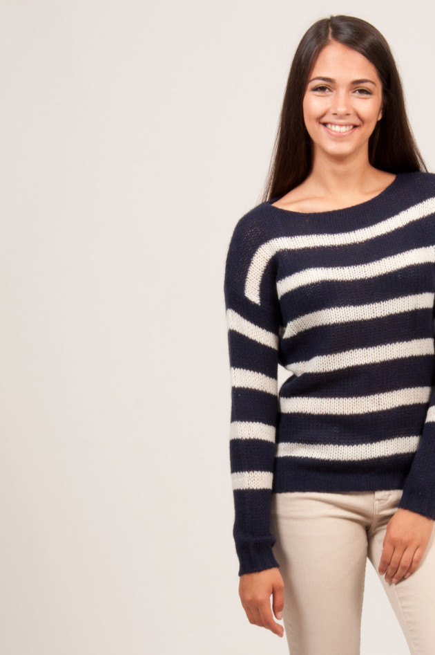 Princess goes Hollywood Cashmerepullover in Blau/Weiß gestreift