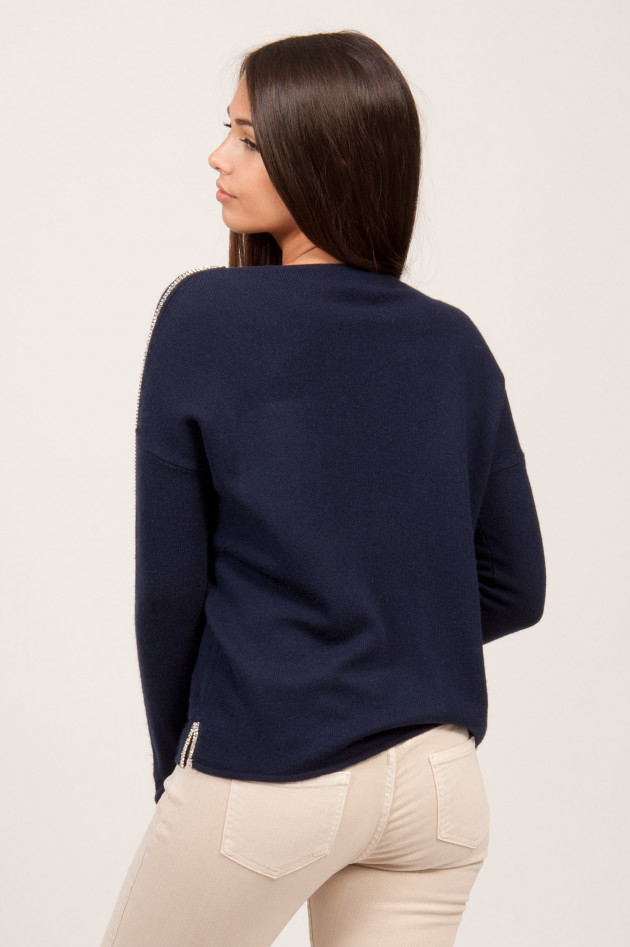 Princess goes Hollywood Pullover mit Schmucksteinbesatz in Navy