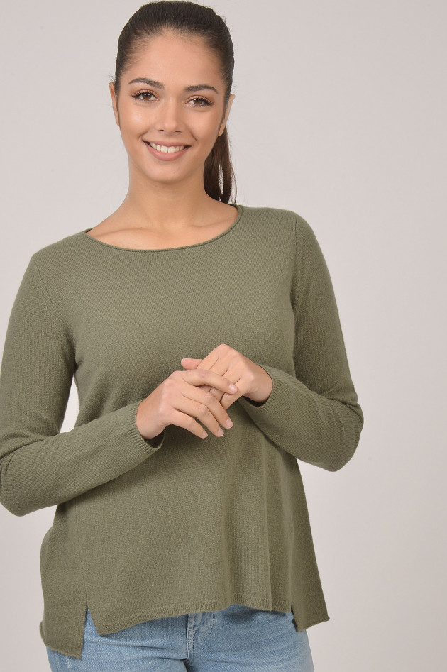 Princess goes Hollywood Oversized - Pullover aus Cashmere in Oliv