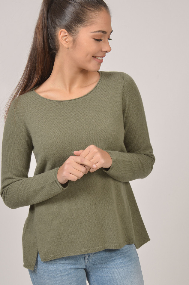 Princess goes Hollywood Oversized - Pullover aus Cashmere in Oliv