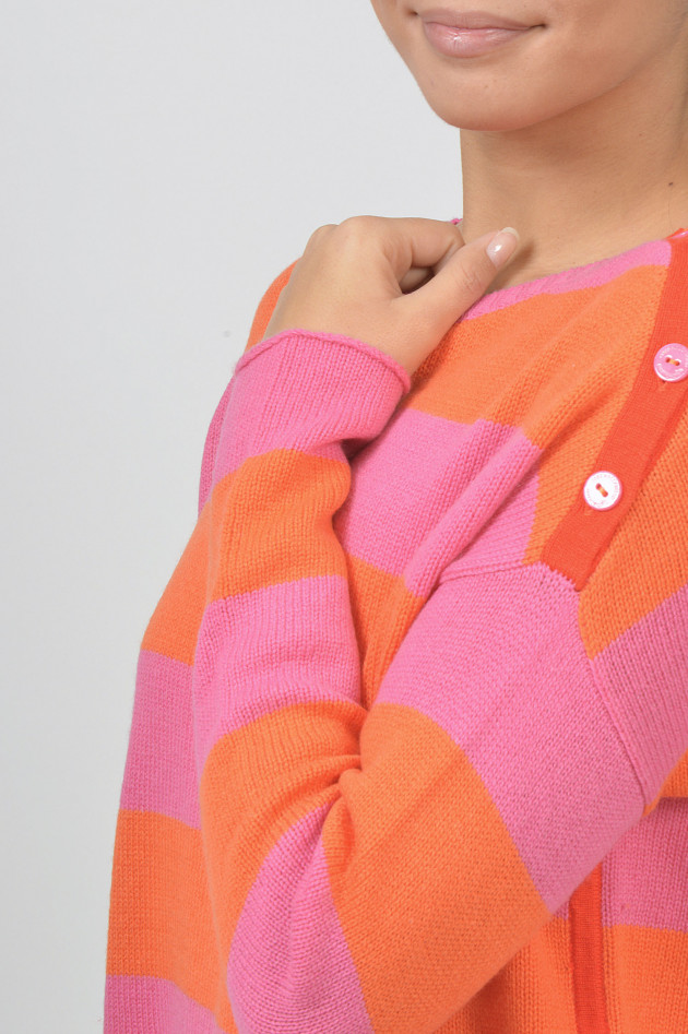 Princess goes Hollywood Strickpullover in Orange/Pink gestreift